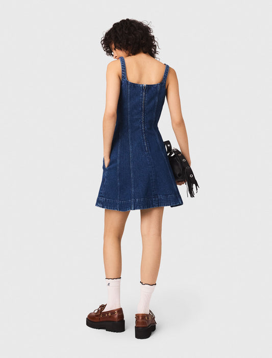 Vestido corto de denim