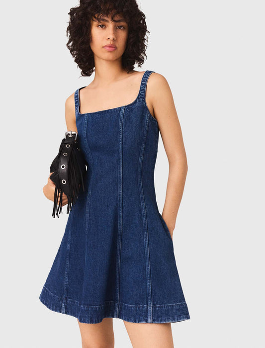 Vestido corto de denim