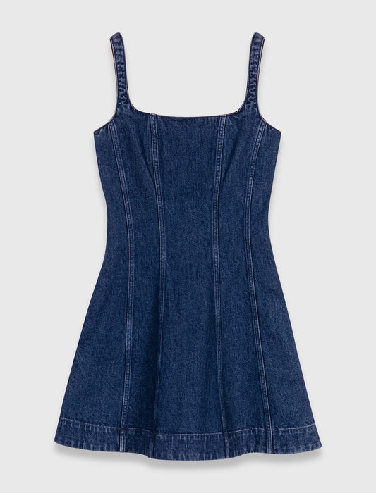 Vestido corto de denim