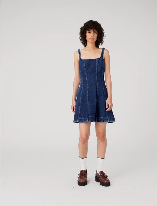 Vestido corto de denim