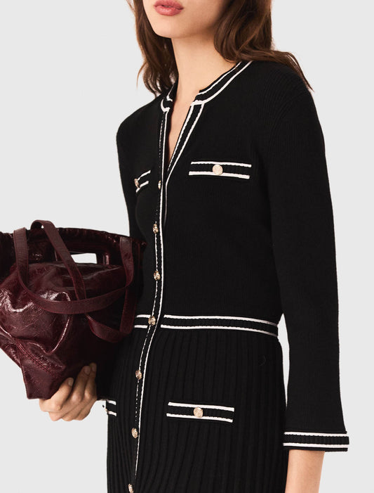 Vestido midi de punto