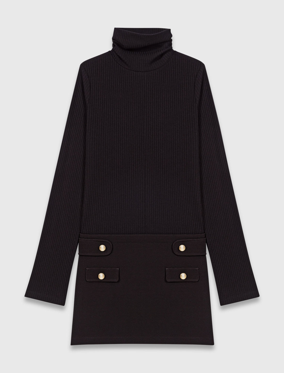 Vestido corto con cuello alto