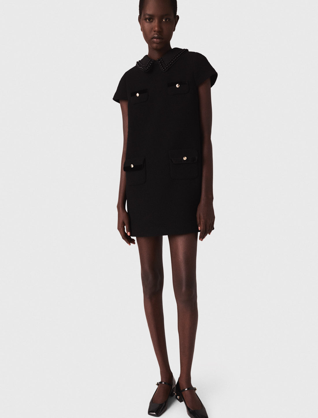 Vestido corto de tweed