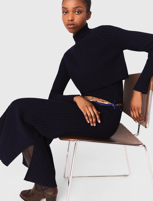 Vestido de punto con jersey desmontable