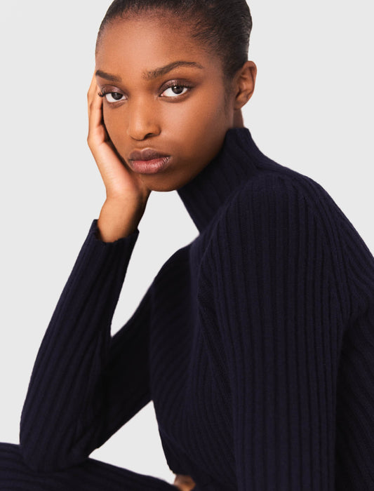 Vestido de punto con jersey desmontable