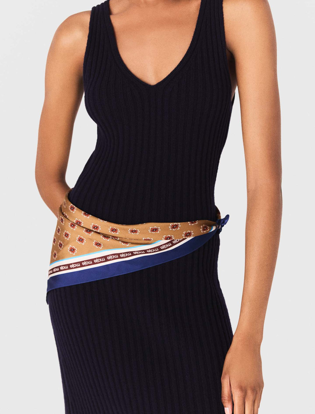 Vestido de punto con jersey desmontable