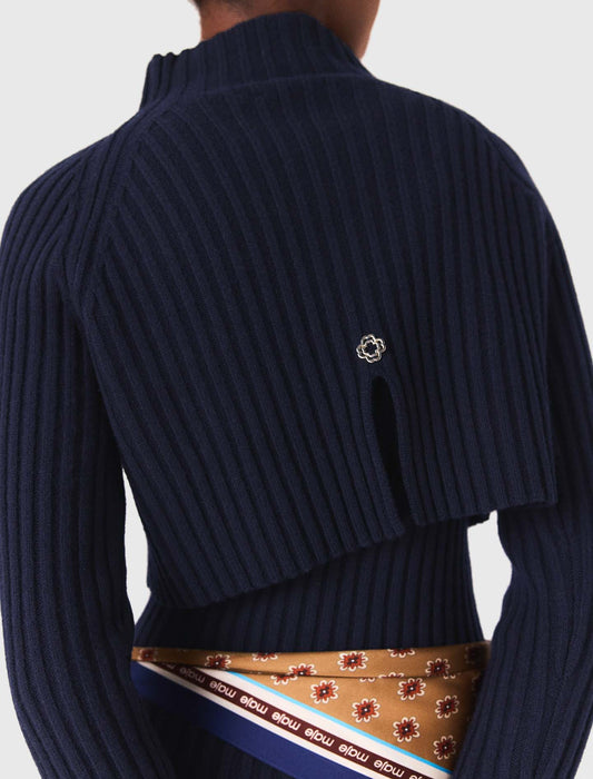 Vestido de punto con jersey desmontable