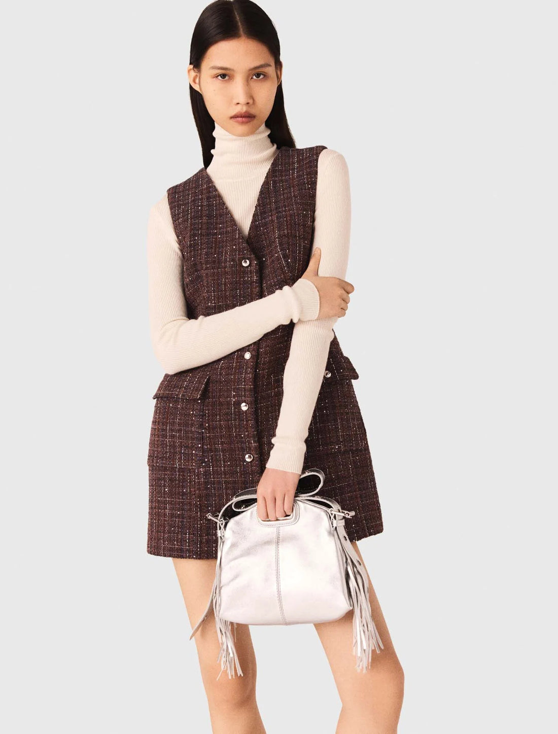 Vestido corto de tweed