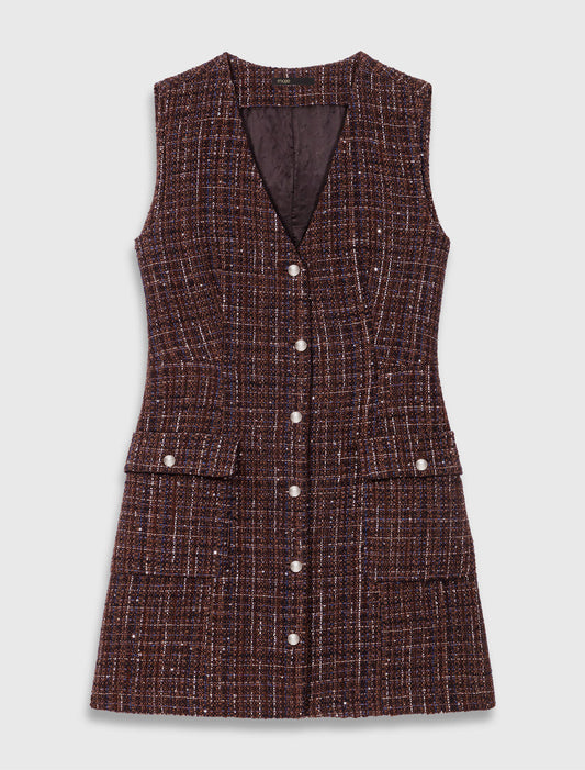 Vestido corto de tweed