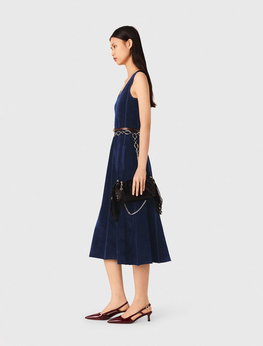 Vestido largo de terciopelo