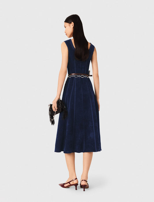 Vestido largo de terciopelo