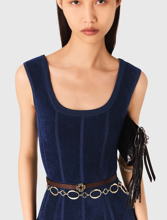 Vestido largo de terciopelo