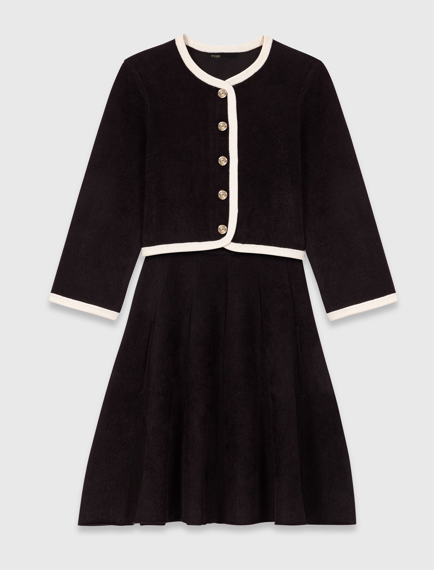 Vestido 2 en 1 efecto terciopelo
