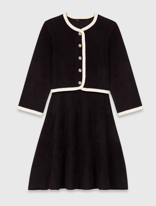 Vestido 2 en 1 efecto terciopelo