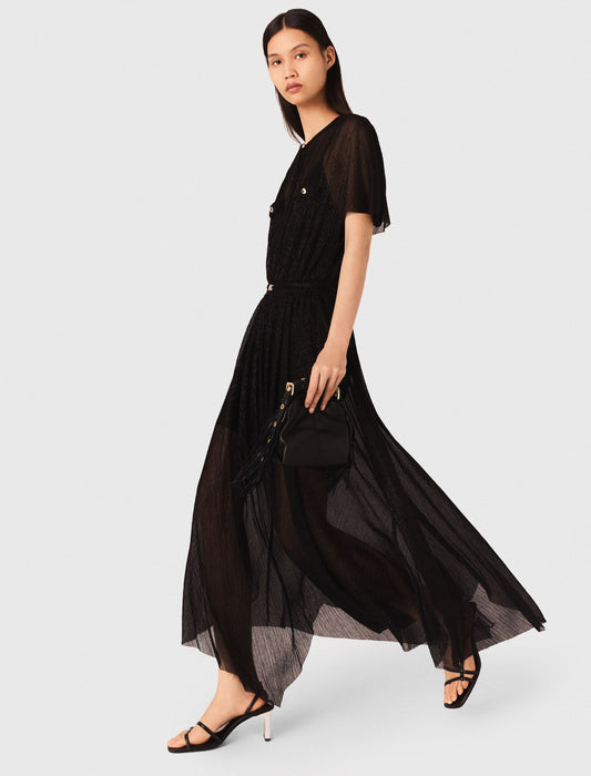 Vestido largo metalizado