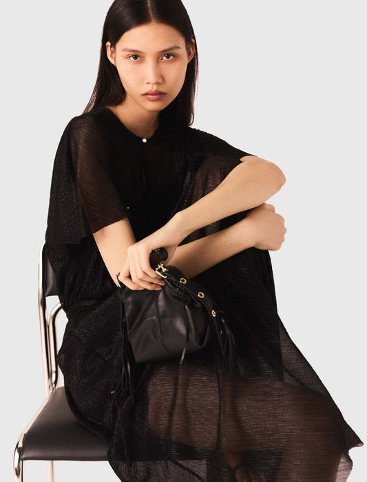 Vestido largo metalizado