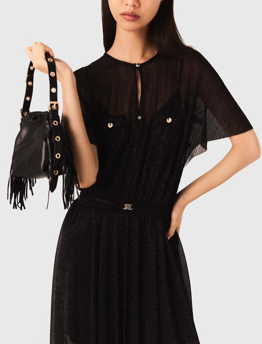 Vestido largo metalizado