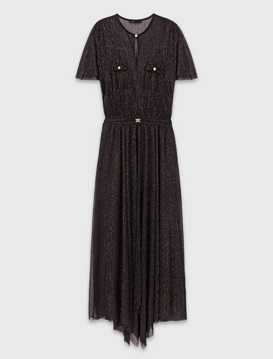 Vestido largo metalizado