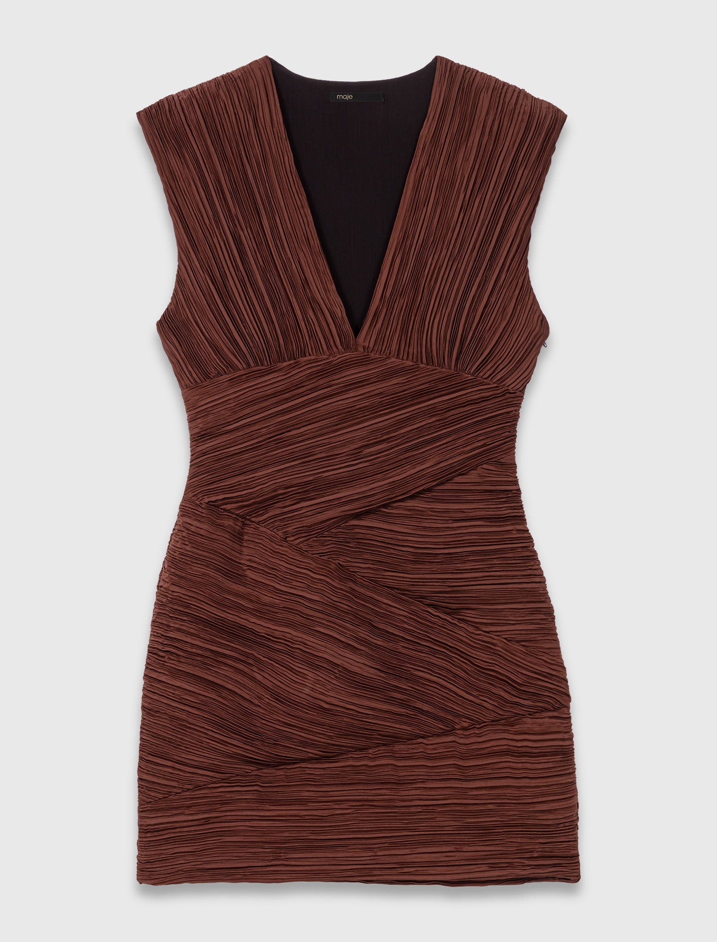 Vestido corto plisado