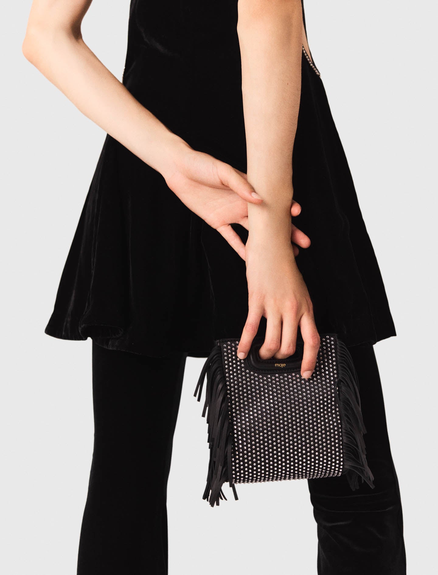 Vestido corto de terciopelo