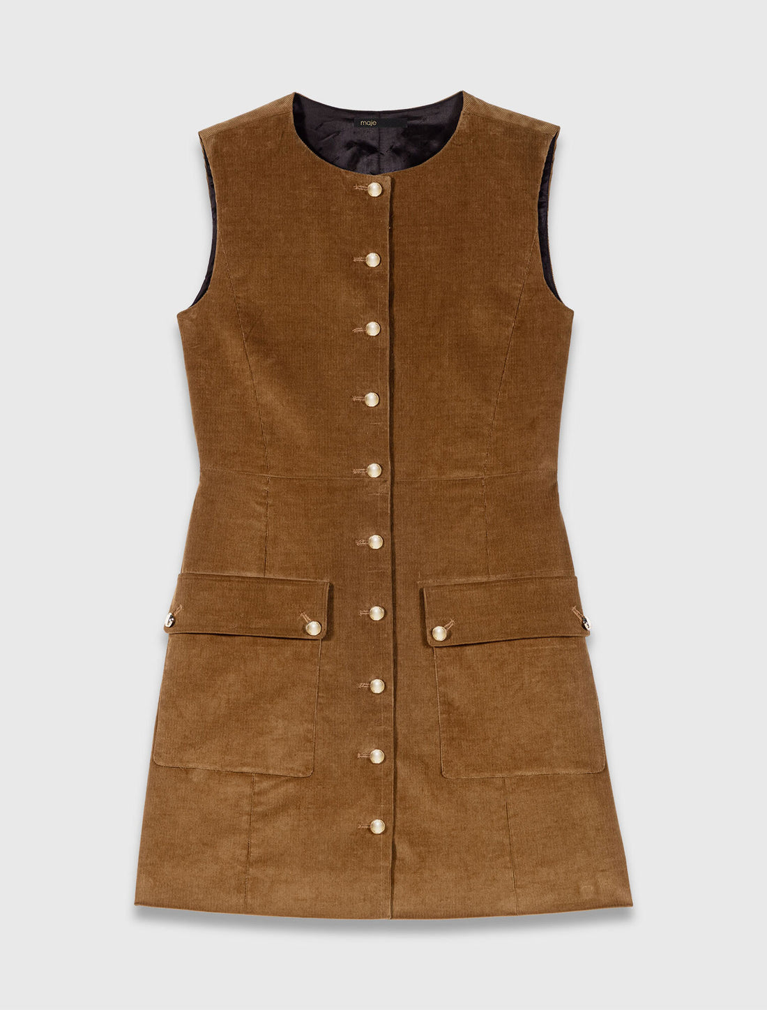 Vestido corto de pana