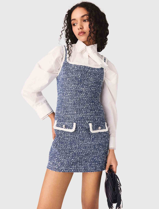 Vestido corto de tweed