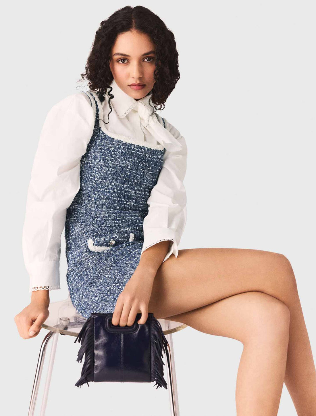 Vestido corto de tweed