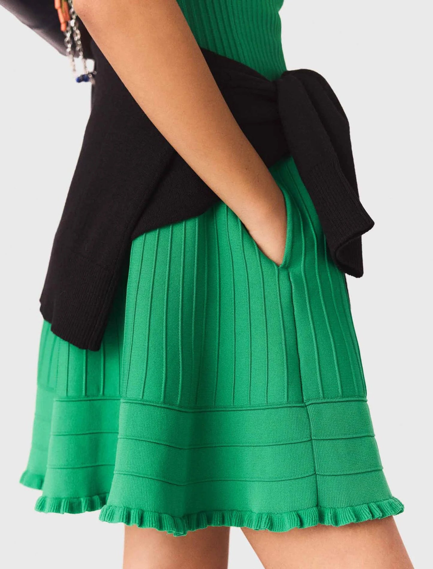 Vestido acampanado de punto