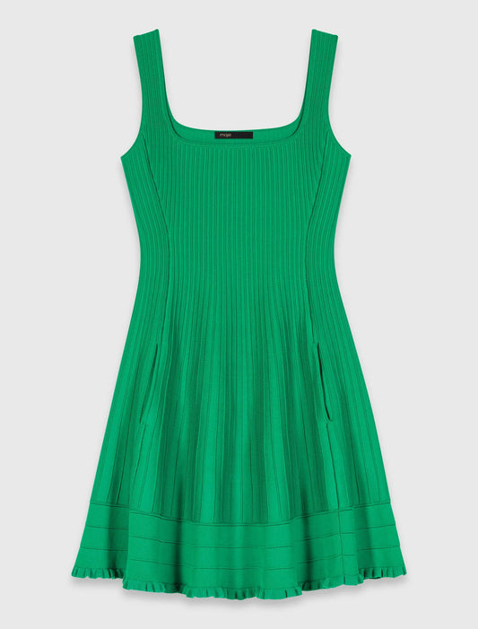Vestido acampanado de punto