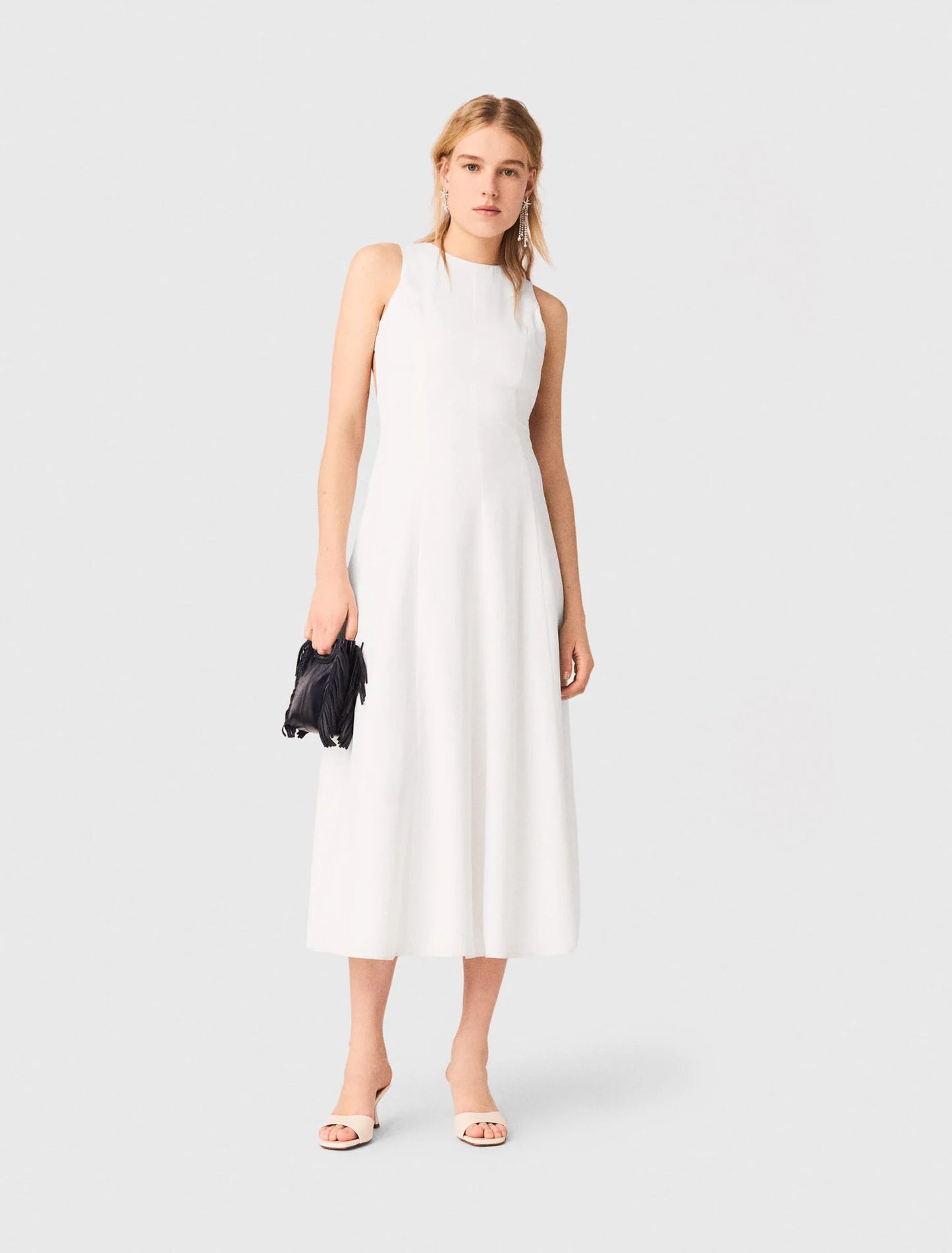 Vestido midi espalda descubierta