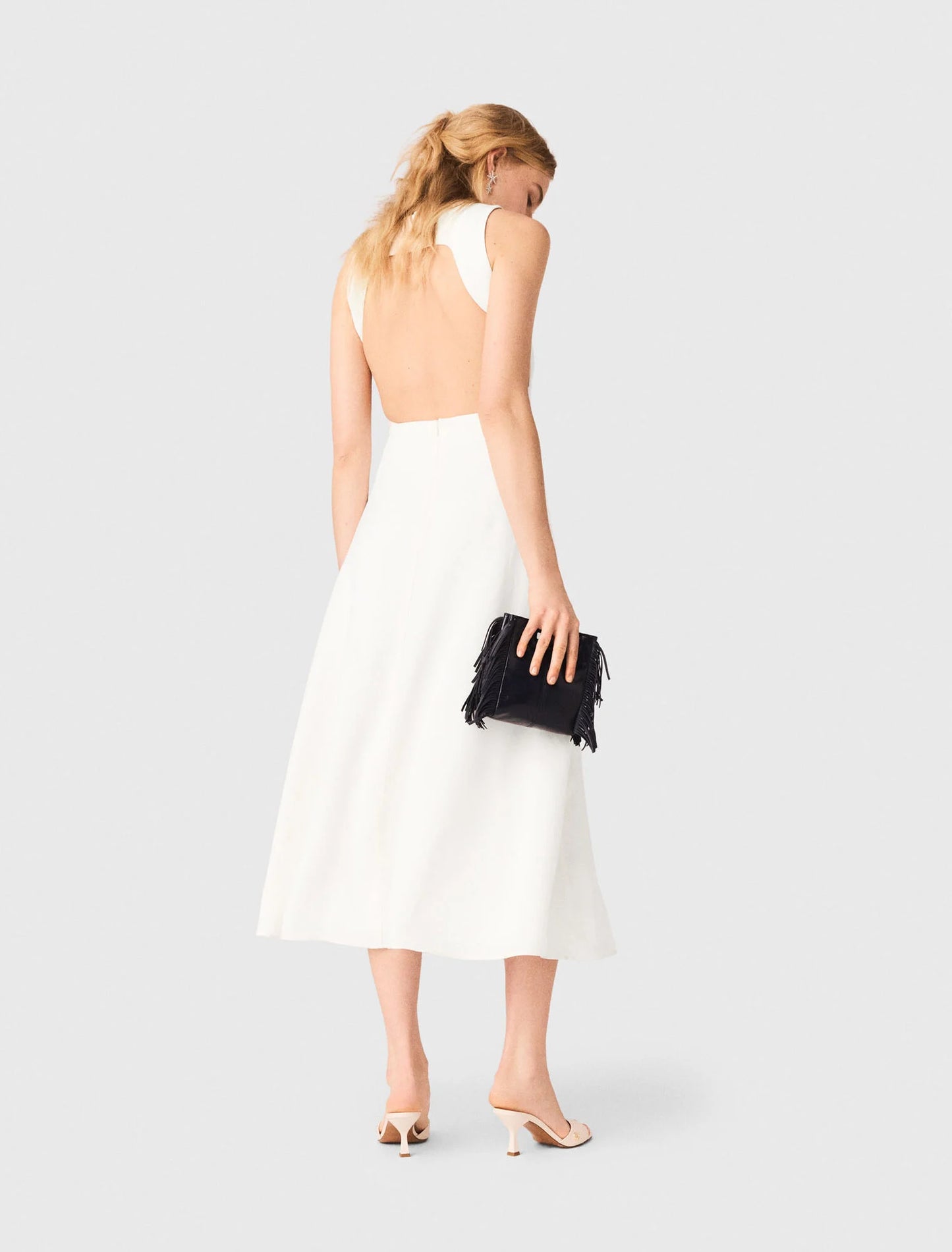 Vestido midi espalda descubierta