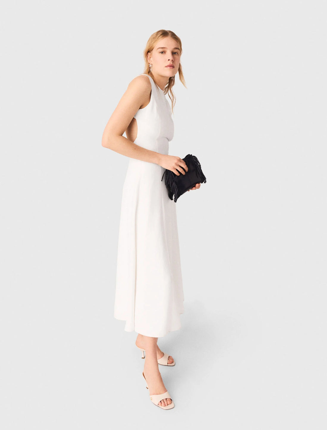 Vestido midi espalda descubierta