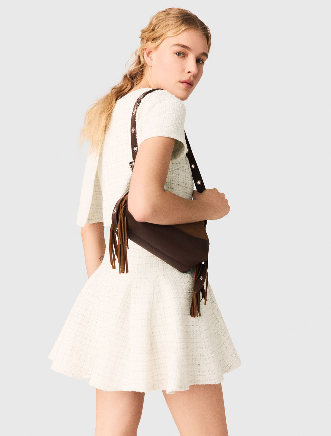 Vestido 2 en 1 de tweed