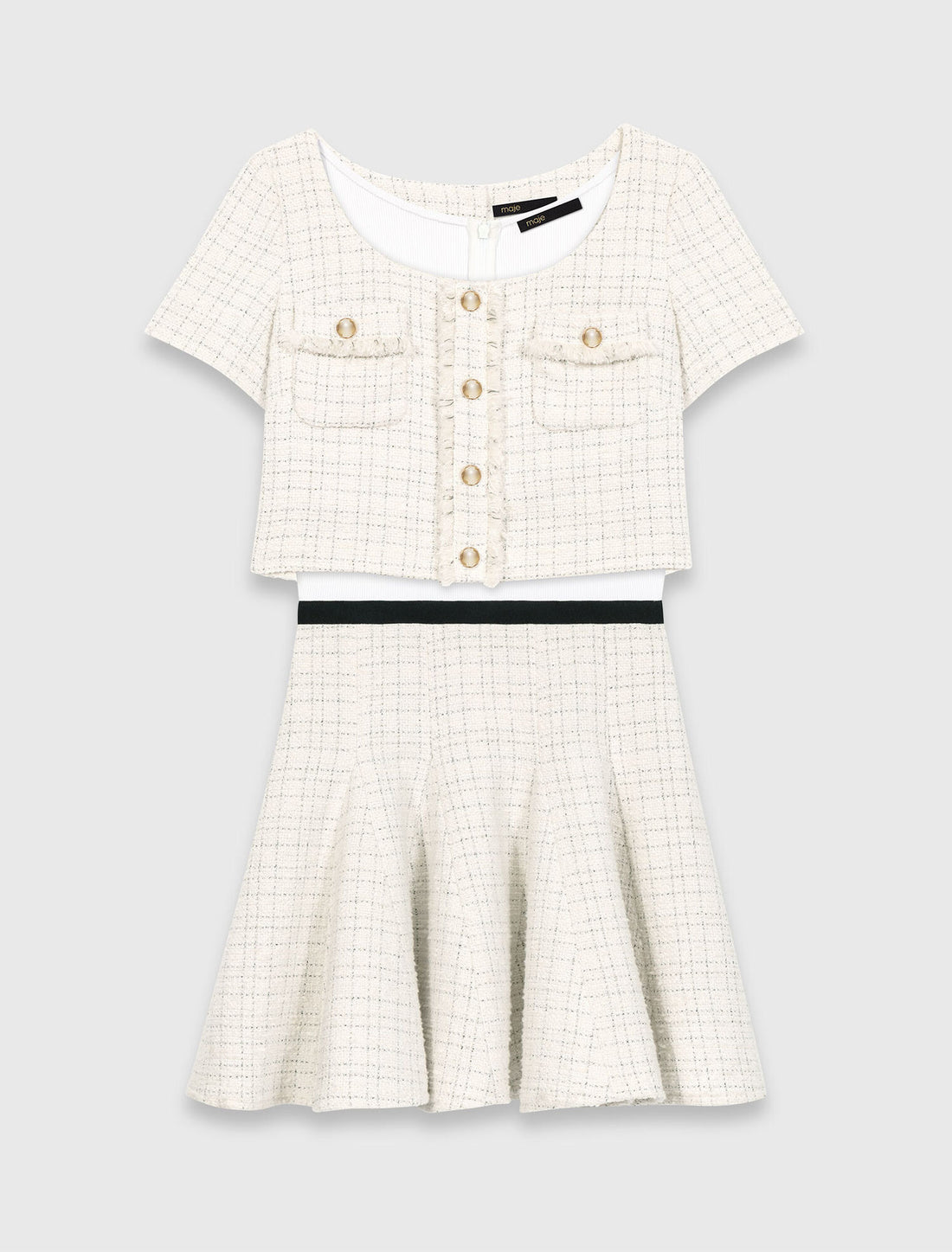 Vestido 2 en 1 de tweed