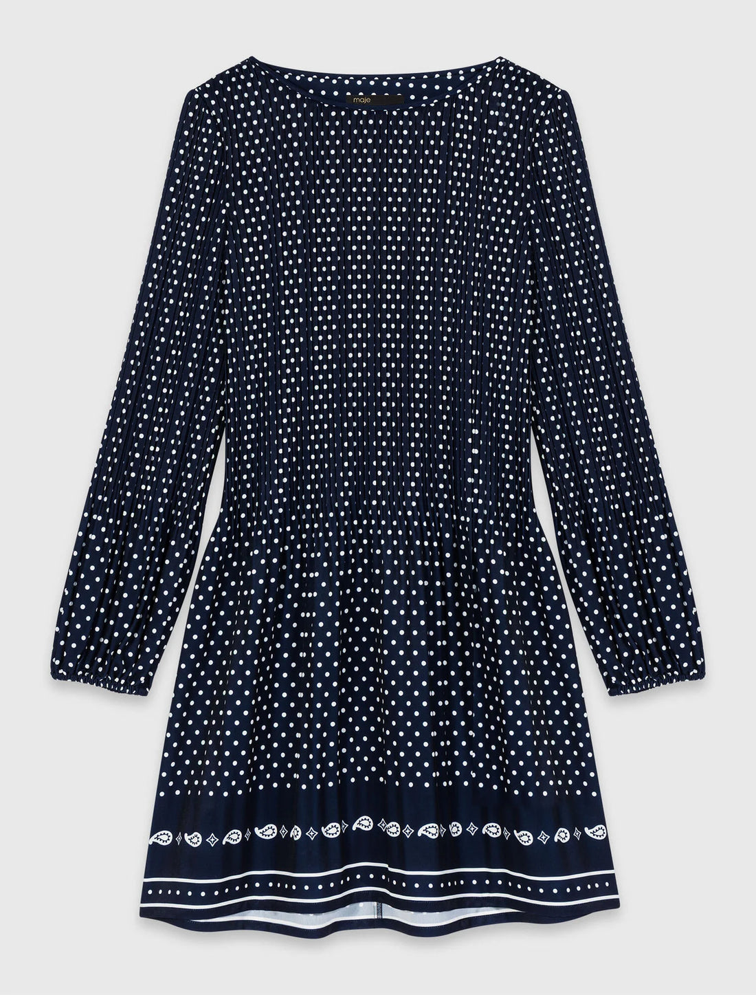 Vestido plisado estampado