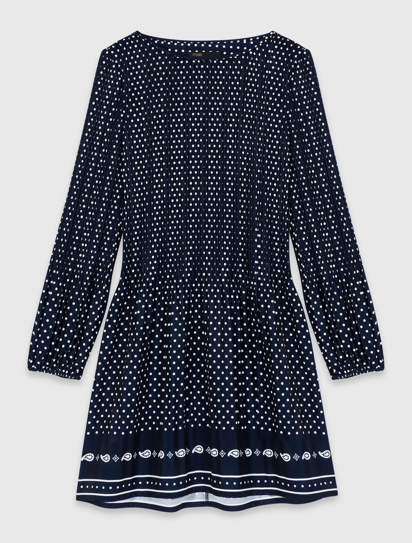 Vestido plisado estampado