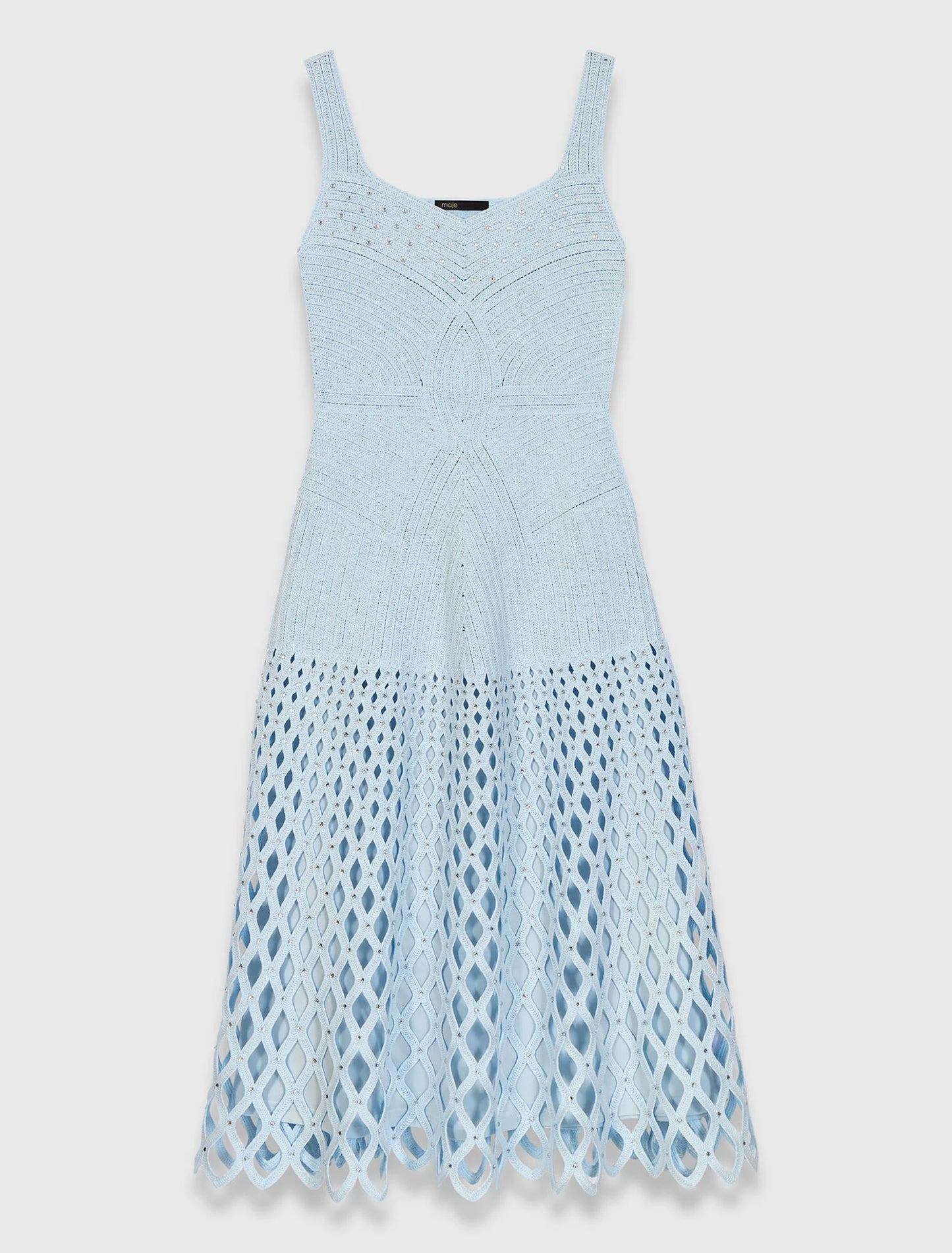 Vestido de ganchillo forro amovible