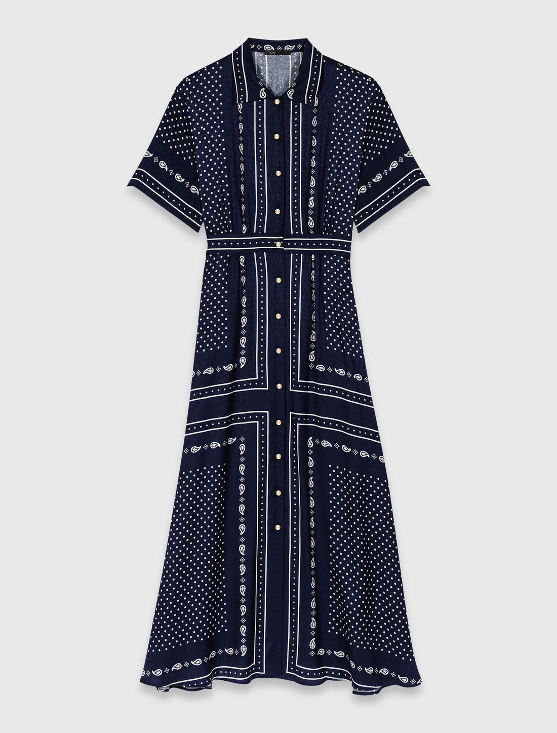 Vestido largo fluido con estampado