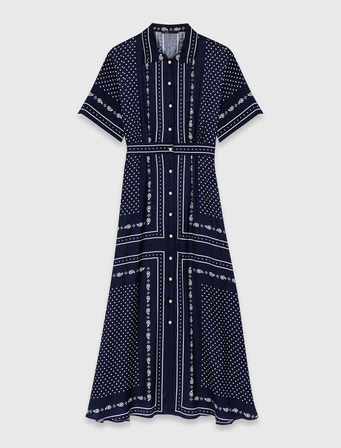 Vestido largo fluido con estampado