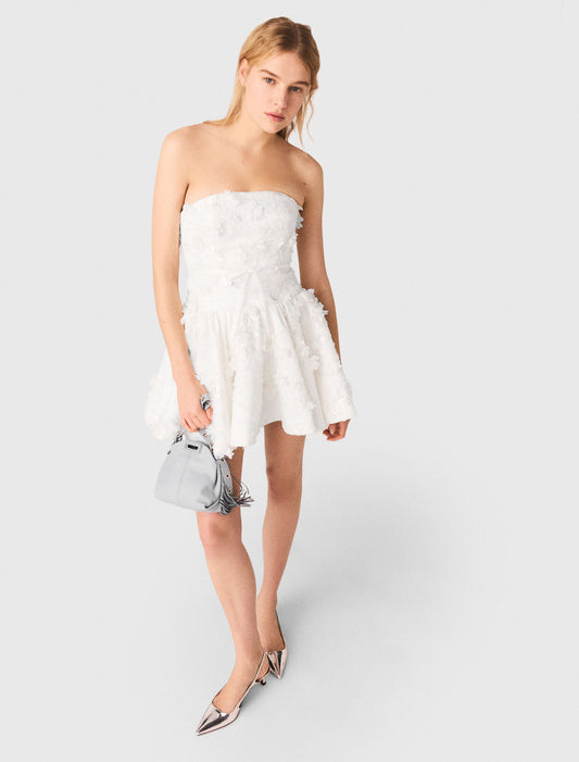 Vestido bustier corto bordado