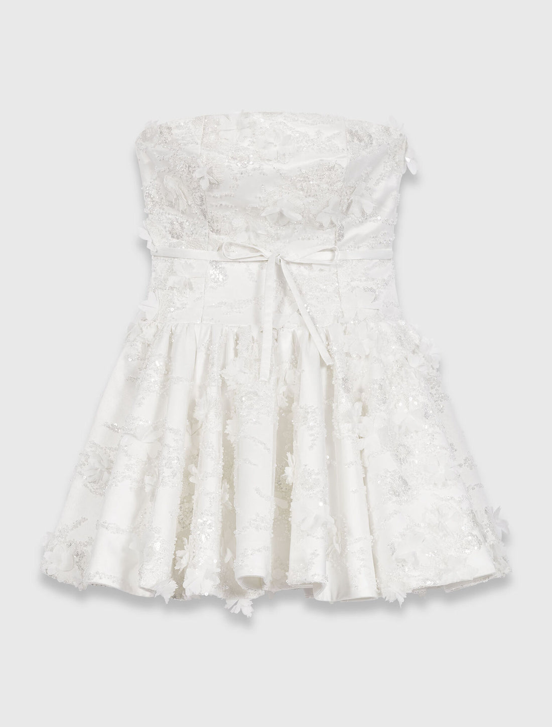 Vestido bustier corto bordado