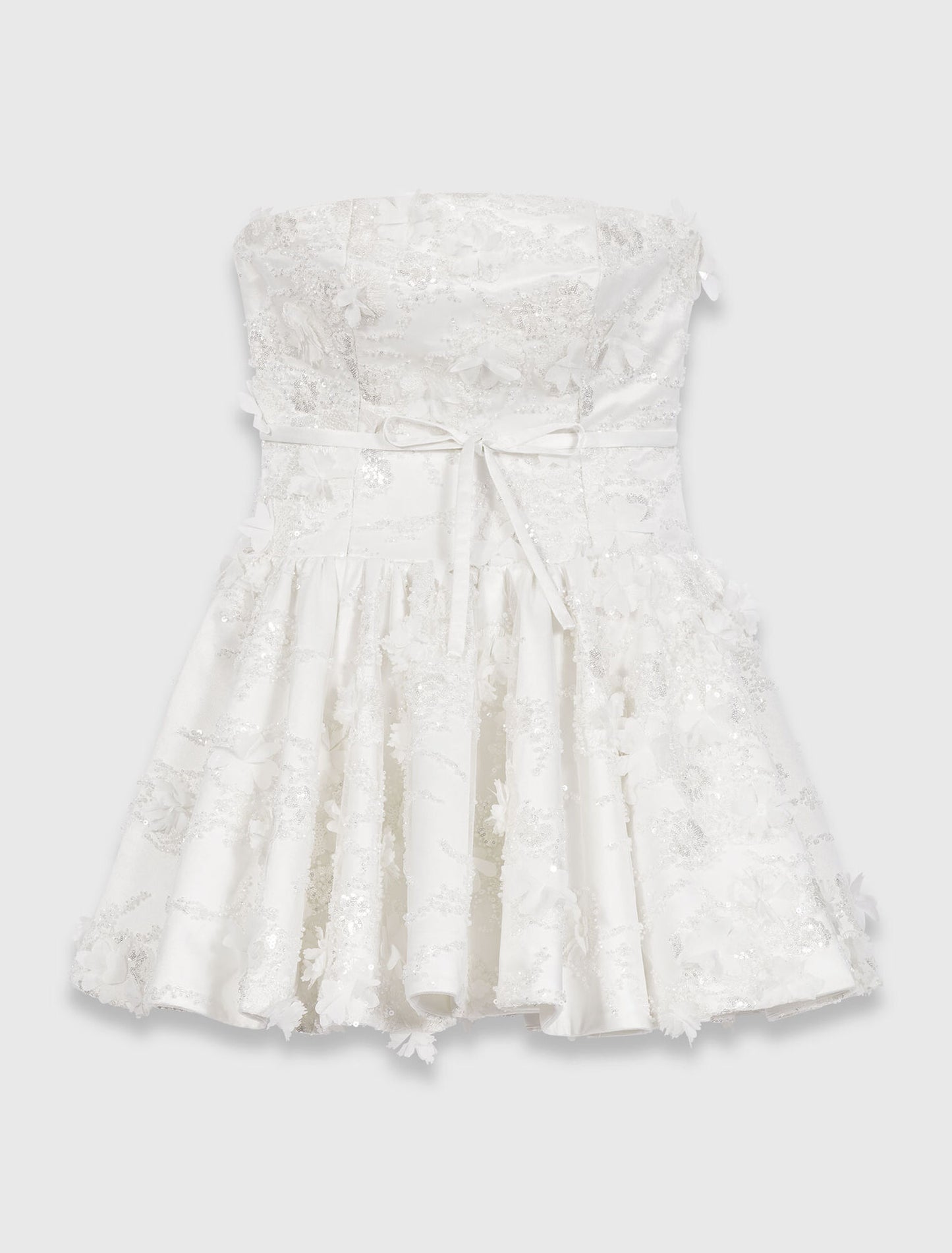 Vestido bustier corto bordado