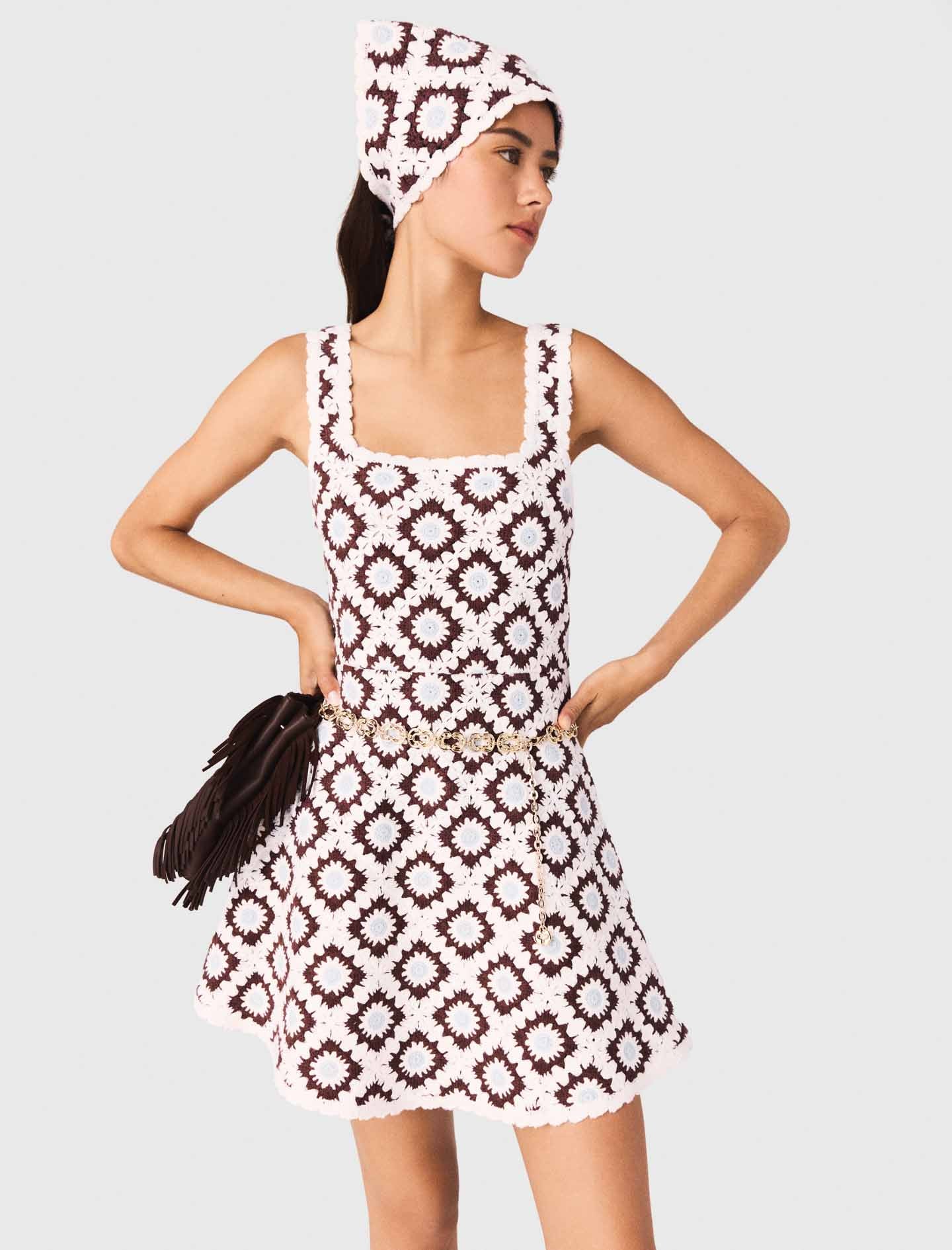Vestido de ganchillo floral