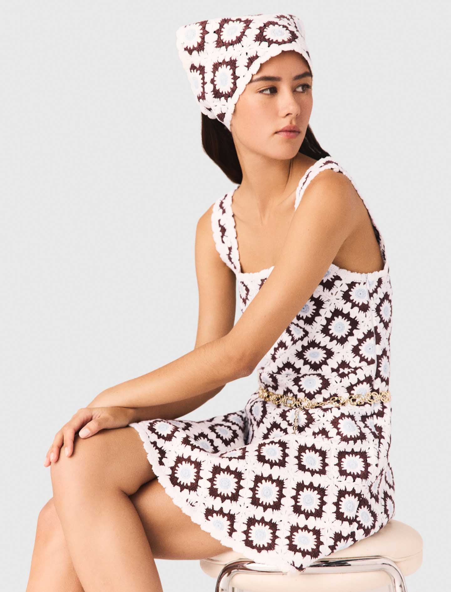 Vestido de ganchillo floral
