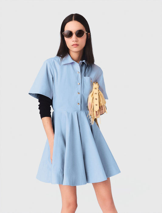 Vestido camisero acampanado