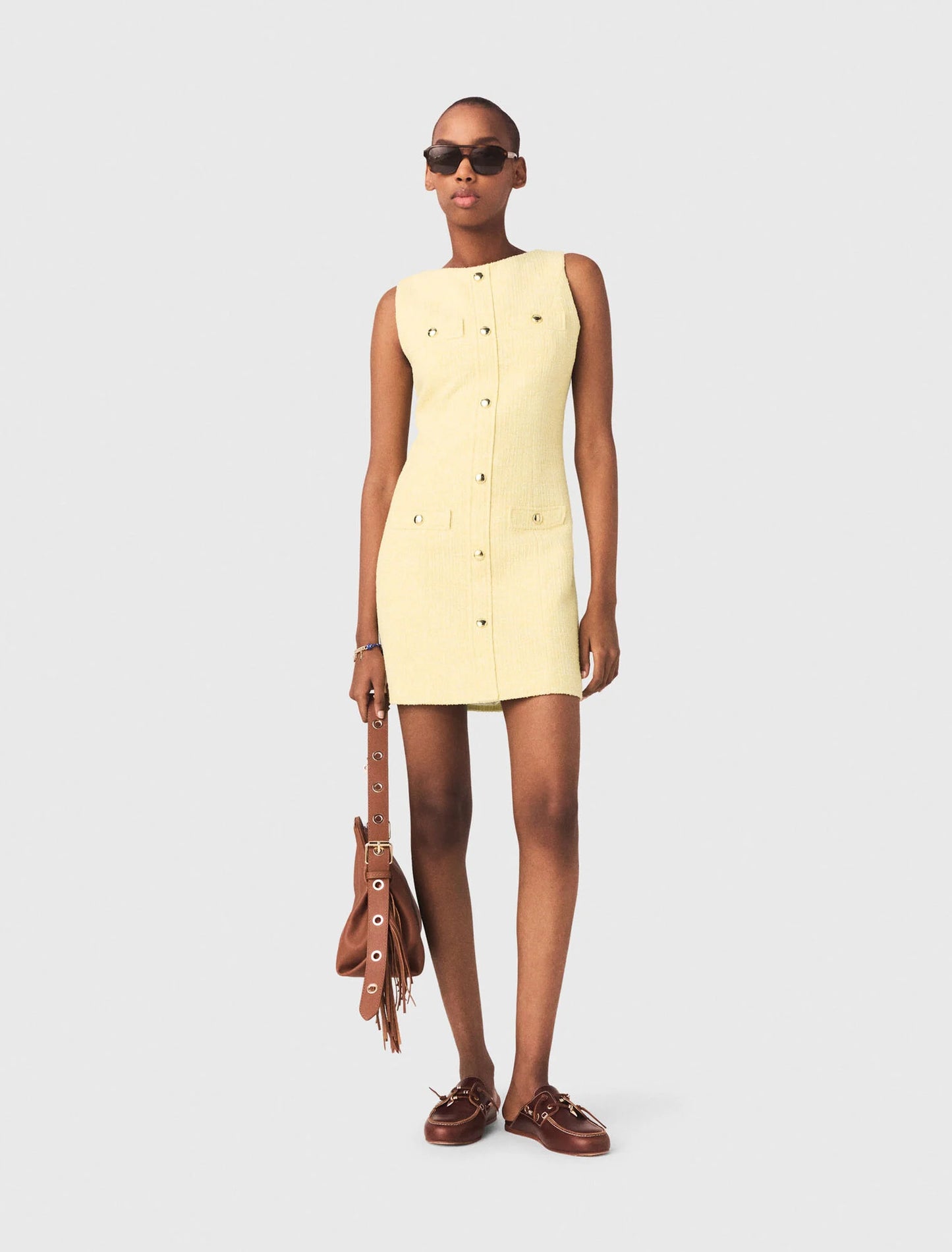 Vestido corto de tweed