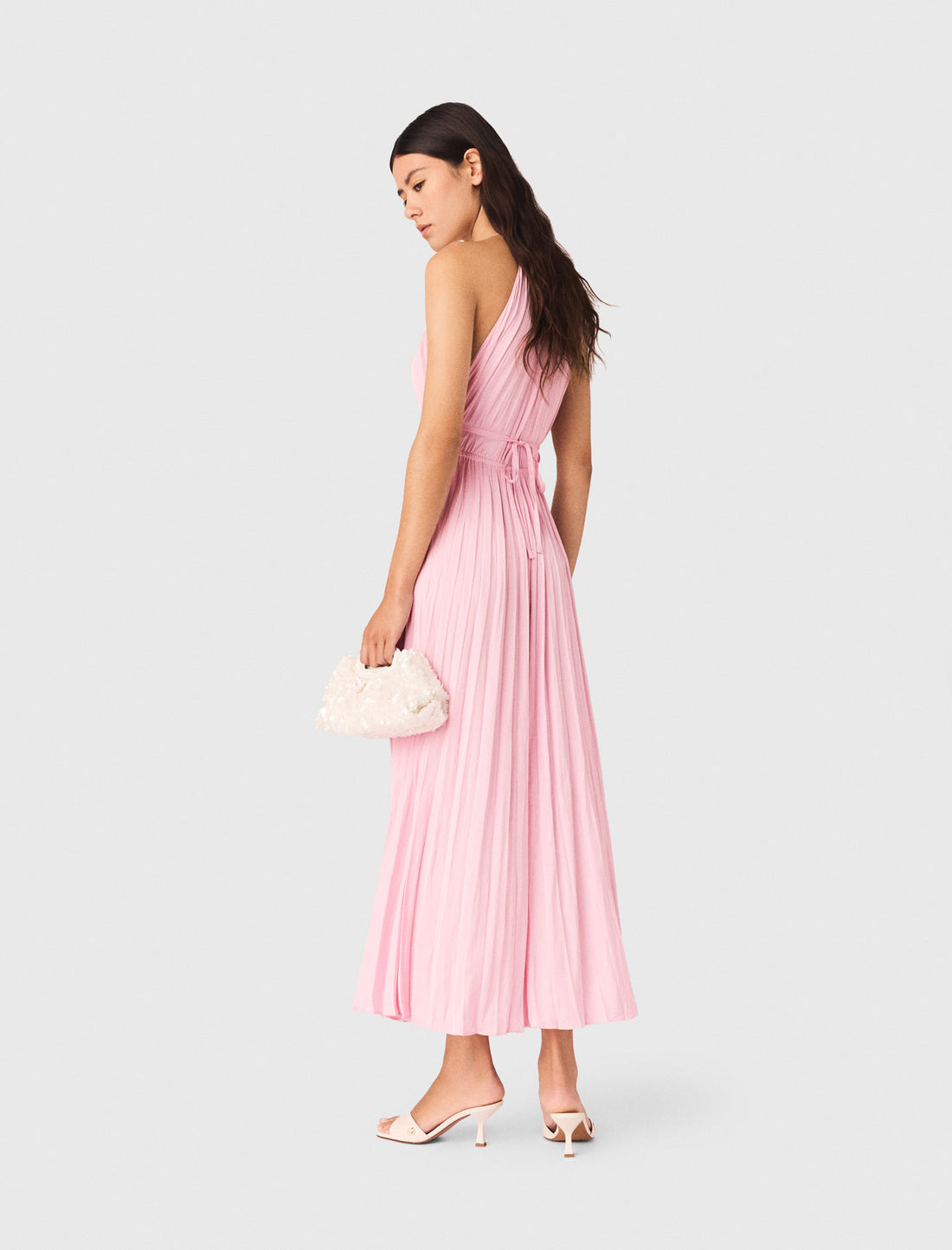 Vestido largo plisado