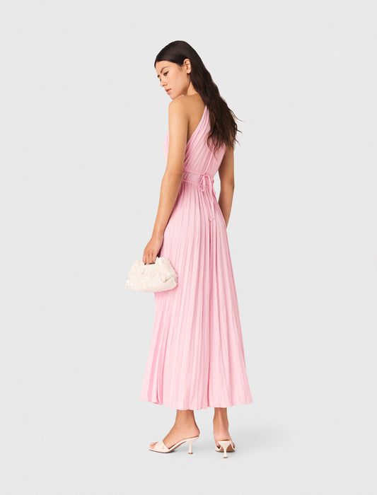Vestido largo plisado