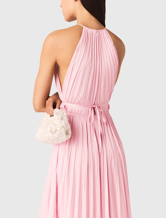 Vestido largo plisado