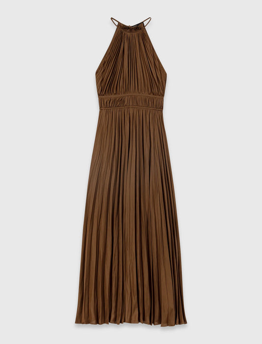 Vestido largo plisado